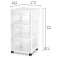 thumbnail image 2 of Sterilite 3 Drawer Cart- White- 2PK, 2 of 3