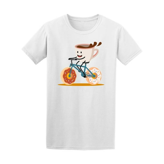 Coffee Bicycle With Donut Weels T-Shirt Men -Image by Shutterstock, Male XX-Large