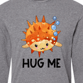 thumbnail image 4 of Inktastic Hug Me Cute Pufferfish with Bubbles Long Sleeve T-Shirt, 4 of 5