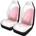 thumbnail image 1 of Juego de 2 Fundas para Asientos de Coche ABPHQTO Protector Universal para Asientos Delanteros de Coche Pluma Rosa, 1 of 4