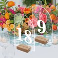 thumbnail image 4 of LCXmlly DIY Table Number Plate Smooth Transparent Acrylic Sign Holder Acrylic Sign Table Number Plate with Stand for Wedding Party Supplies, 4 of 9
