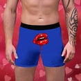 thumbnail image 2 of Xmyrz Valentine's Day Mens Underwear Boxer Briefs Trendy 3D Lip Print Breathable Personality Suitable Relaxed Underpants, 2 of 5