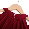 thumbnail image 7 of LYMAYTER 3-7Y Toddler Girls Casual Summer Dress Kids Puff Sleeve Halter Neck Off Shoulder Ruffle Party Dress, 7 of 7