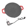 thumbnail image 1 of Sartén para parrilla coreana, placa eléctrica redonda para barbacoa Comal con revestimiento antiadherente, enchufe AU, 220V, negro, 1 of 13