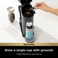 thumbnail image 3 of Ninja PB051 Pods & Grounds Specialty Cafetera de una sola servidor, compatible con K-Cups, espumador de leche integrado, 6 onzas. Taza a 24 onzas. Tamaños de taza de viaje, negro (reacondicionado), 3 of 5
