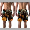thumbnail image 3 of luoweisi Men's Beach Shorts Quick Dry Swim Trunks with Mesh Lining Thanksgiving Turkey XL, 3 of 5