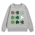 thumbnail image 4 of MuXiKeJi Clothes Girls Happy Saint Patrick's Day Pullover Sweatshirt Boys Shamrock Letter Print Tops Kids Oversized Loose Sport Shirt, 4 of 4