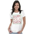 thumbnail image 3 of Christmas Happy Holla Days Holiday Womens Slim Fit Graphic Tee Brisco Brands S, 3 of 5