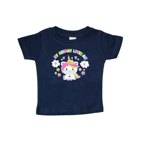 

Inktastic My Meemaw Loves Me with Cute Rainbow Unicorn Gift Baby Boy or Baby Girl T-Shirt