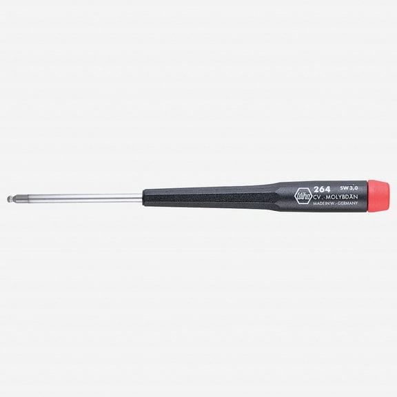 Wiha Precision Hex Screwdriver 1/8 in Round 26431