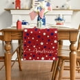 thumbnail image 5 of Smile American Blue and Red Star Patriotic Fourth of July Table Runner 13 x 108 Inch Red, 5 of 8