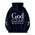 thumbnail image 6 of Bibifish Womens Drawstring Hoodies With Back Graphic Long Sleeve Hoodies Pocket Oversized Fit Casual Inspirational Based Pullover Tops, 6 of 6