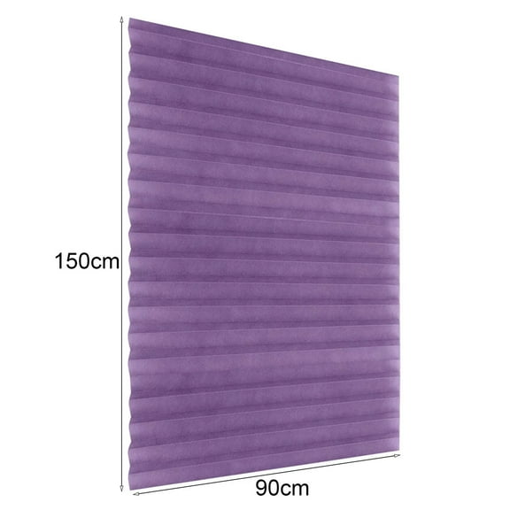 Curtain*1 Household Cordless Blind Light Filtering Fabric Pleated Shade for Balcony Cafe Window Bathroom Curtain 35.4 X 59 Inch