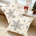 thumbnail image 6 of Hvmvliv Velvet Snowflake Christmas Pillow for Living Room Sofa - Polyester Cushion Cover in Red, Gray, or Green, Soft and Wrinkle-Resistant for Home Fabric Decoration Gray, 6 of 6
