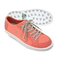 thumbnail image 2 of Margaritaville Golf Shoes, The Birdie, Spikeless Womens Golf Shoe, Ladies Golf Footwear With Rubber Toe Guard and Stability Heel Frame, Lace Up Athletic Shoe, Coral/Grey, Women's 8.5, 2 of 7