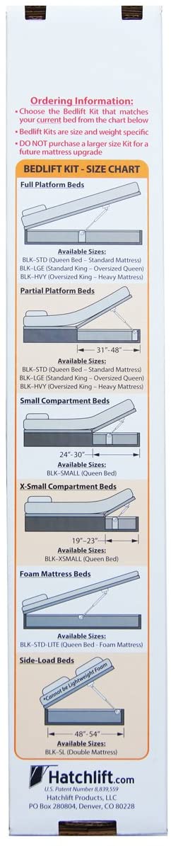 Hatchlift Products RV Bedlift Kit Small Compartments 24” 30” 