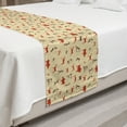 thumbnail image 2 of Deer Hunting Bed Runner, Prehistoric Bull Chasing Aboriginal Archery Pattern, Decorative Accent Bedding Scarf for Hotels Homes and Guestrooms, King, Beige Burnt Orange, by Ambesonne, 2 of 2