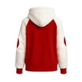 thumbnail image 5 of VNKIDY Women's Sweatshirt Fashion Color Block Oversized Thicken Windproof Hoodie Long Sleeve Loose Fit Pullover With Pockets For Autumn Winter Outdoor Wear Casual Tops, 5 of 5