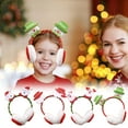 thumbnail image 1 of Cache-oreilles de Noël Rouges - Cache-Oreilles Chauds d'Hiver avec Motifs de Vacances pour Femmes et Filles, Cadeau Festif, 1 of 6