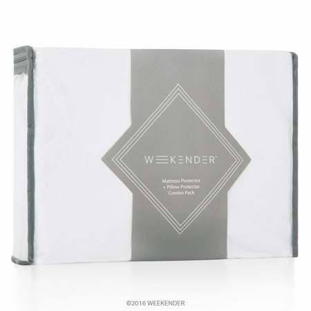 Pillow Mattress Cover - Weekender Fitted Jersey Mattress Protector with Bonus Pillow Protectors