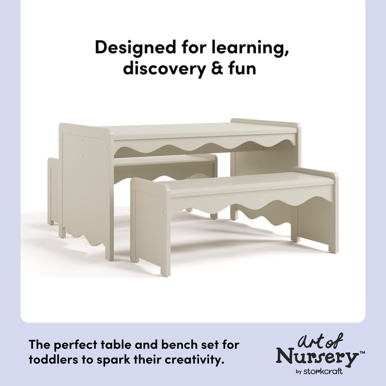 Storkcraft Casablanca Montessori Indoor Kids Table and Bench Set