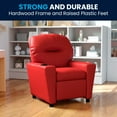 thumbnail image 2 of Flash Furniture Chandler Contemporary Red Vinyl Kids Recliner with Cup Holder, 2 of 14