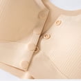 thumbnail image 5 of EchfiProm Bras for Women Plus Size Padded Front Closure Wireless Beige Full Figure Ladies Bras 46ABC, 5 of 8