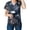 Black, variant on Women's Tie Dye V Neck Short Sleeve Loose Tee Shirt