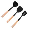 thumbnail image 4 of IFANLANDOR 3pcs Nonstick Cooking Utensils Noodle Spoon Spatula and Soup Spoon Kitchen Equipment, 4 of 8