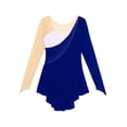 thumbnail image 5 of YIZYIF Womens Adult Lyrical Ballet Dance Leotard Rhinestone Decor Gymnastics Ice Figure Skating Dress A Royal Blue S, 5 of 7