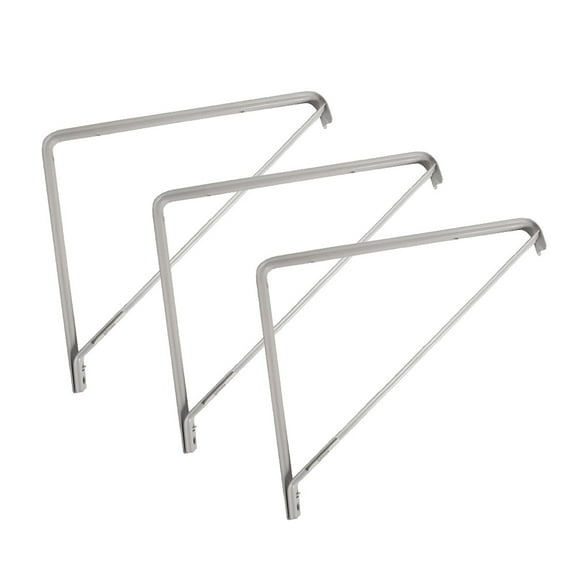 Design House 182733 11-inch Shelf Rod Bracket White 3-Pack