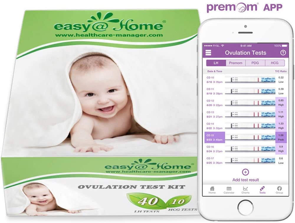 Easy@Home 40 Ovulation Test Strips and 10 Pregnancy Test Strips Kit - The Reliable Ovulation Predictor Kit (40 LH + 10 HCG)…