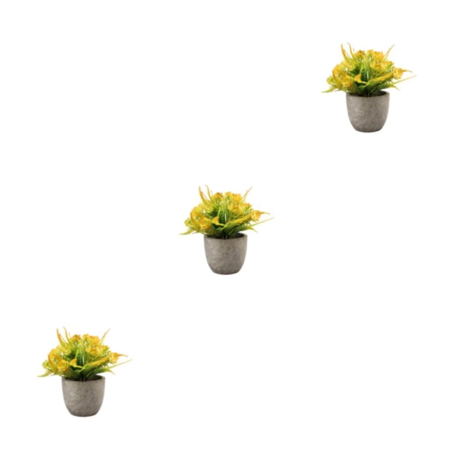 kurtrusly Realistic Artificial Succulent Low Maintenance Elegant Easy To Clean Artificial Money Tree In Pot orange rose 3Set