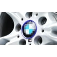 thumbnail image 4 of iJDMTOY (4) Anodized Blue Aluminum Wheel Center Cap Surrounding Ring Decoration Trims Compatible With BMW All 68mm, 4 of 5