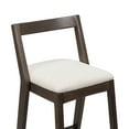 thumbnail image 4 of Christopher Knight Home 39.6" Modern Bar Stools, Wood Frame with Dark Brown Finish, Beige Upholstery, Set of 2, 4 of 8