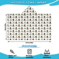 thumbnail image 2 of Brown Bigfoot and Tree Pattern Hooded Bath Towel，50"x30" for Ages 3 To 12 Kids, Quick Dry Lightweight Soft Microfiber Hood Beach Towel Cover Up for Kids, 2 of 7