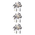 thumbnail image 4 of relayinert 50Pcs Stylish Eye Glasses Spectacle Chain Strap Holder Loop Ends Type B 50 Pcs 3Set, 4 of 6