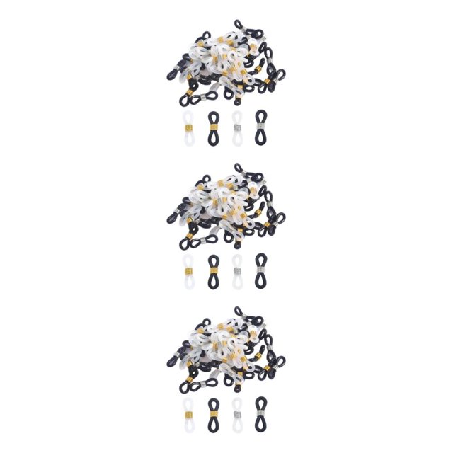 maskred Fashionable 50Pcs Eye Glasses Spectacle Chain Strap Holder Loop Ends Type B 50 Pcs 3Set