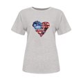 thumbnail image 4 of Camisetas de Manga Corta para las Mujeres Día de la Independencia Impresión Básica Camiseta de Verano, Cuello Redondo Casual Camiseta Blusa, 4 of 4