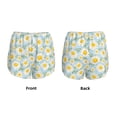thumbnail image 3 of Pofeuu Daisies Flowers Print Women's Athletic Shorts Running Workout Shorts Tummy Control Quick Dry Gym Shorts with Pockets Double layer sports shorts-X-Large, 3 of 7