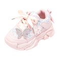 thumbnail image 2 of Willtoo Girls Bow Platform Sneaker Sequin Lace Up Lightweight Daily Footwear Non-Slip Cushioned Kids Casual Footwear for Daily Wear, 2 of 5