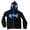 X Blue, variant on LxrBlank Men Streetwear Loose Hooded Sweatshirt Full Zip Hoodie Halloween Graphic Long Sleeve Jacket Coat L