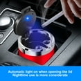 thumbnail image 5 of HBYJLZYG Ash Tray Car Ashtray With Lid Easy To Clean Portable Ashtray For Car Mini Car Trash Can Detachable Stainless Steel Ash Tray With LED Blue Light, 5 of 9