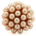 thumbnail image 3 of Luxe Jewelry Designs Women's Gold Plated Brass Ring with Champagne Synthetic Pearls - Size 6, 3 of 4