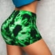 thumbnail image 4 of Fotbe Green Tie Dye Shorts Sin Costuras – Shorts Deportivos de Cintura Alta para Mujer, Elásticos para Gimnasio, Yoga, Running o Ciclismo-Small, 4 of 8