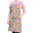 thumbnail image 5 of Pioneer Flower Floral Print Pattern Apron for Women and Men, Cotton Linen Waterproof with Pockets, Adjustable, 33x27 Inch for Kitchen, Gardening, BBQ, Salon, 5 of 6