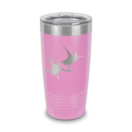 

Ducks Tumbler 20 oz - Laser Engraved w/ Clear Lid - Stainless Steel - Vacuum Insulated - Double Walled - Travel Mug - duck hunting - Light Purple