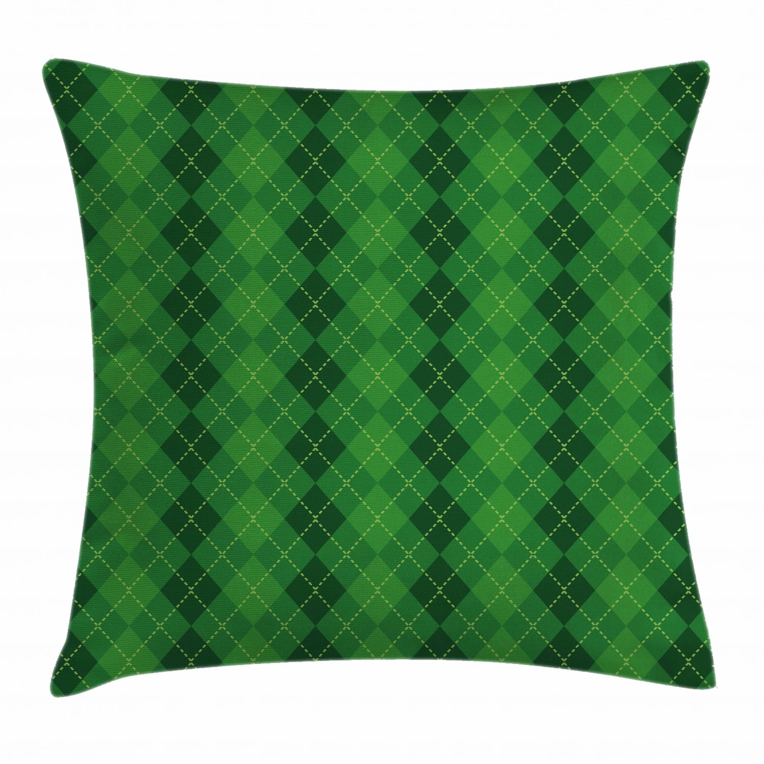 Irish Throw Pillow Cushion Cover, Antique Tartan Inspired Symmetrical