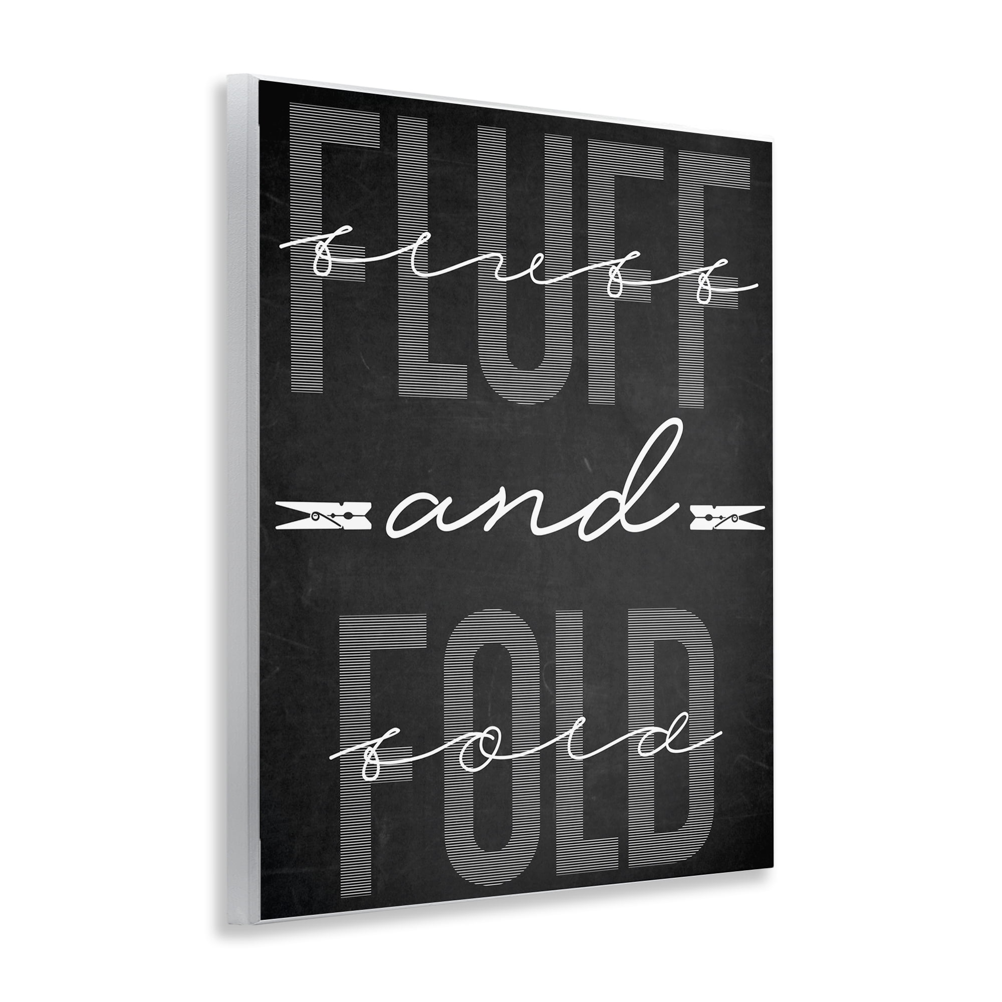 Fluff & Fold Black Minimal Wall Plaque Art, design by Marcus Prime