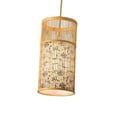 thumbnail image 4 of Lámpara colgante de bambú tejida, lámpara colgante estilo bohemio, lámpara de araña estilo japonés Estilo C Yuyangstore Pantalla de lámpara, 4 of 8